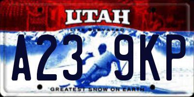 UT license plate A239KP