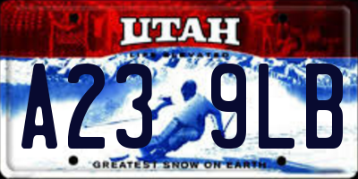 UT license plate A239LB