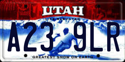 UT license plate A239LR