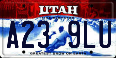 UT license plate A239LU