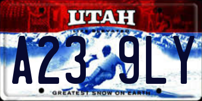 UT license plate A239LY