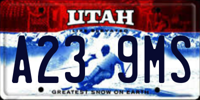 UT license plate A239MS