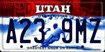 UT license plate A239MZ