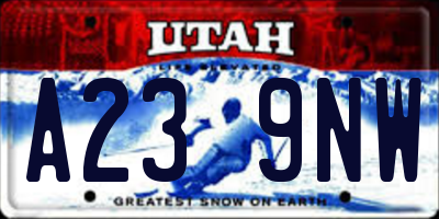 UT license plate A239NW
