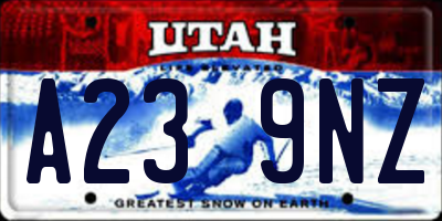 UT license plate A239NZ