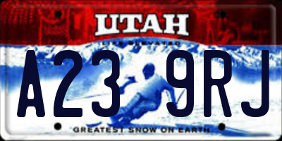 UT license plate A239RJ