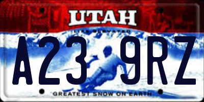 UT license plate A239RZ