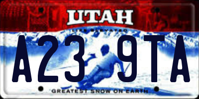 UT license plate A239TA