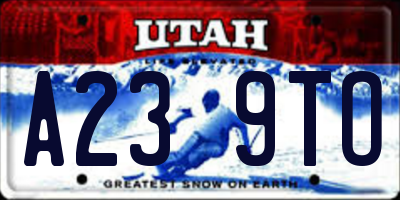 UT license plate A239TO