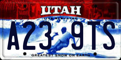 UT license plate A239TS