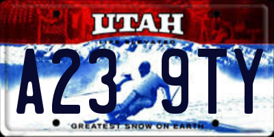 UT license plate A239TY