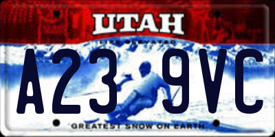 UT license plate A239VC