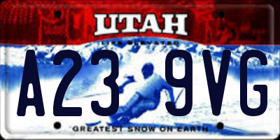 UT license plate A239VG