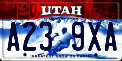 UT license plate A239XA