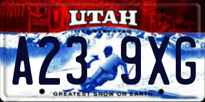 UT license plate A239XG