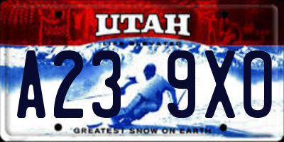 UT license plate A239XO