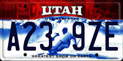 UT license plate A239ZE