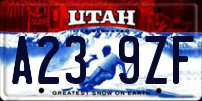 UT license plate A239ZF