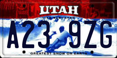 UT license plate A239ZG