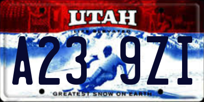 UT license plate A239ZI