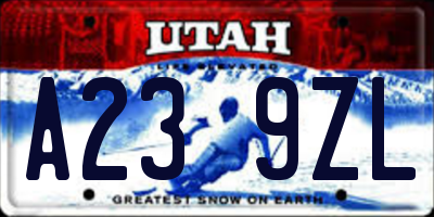 UT license plate A239ZL