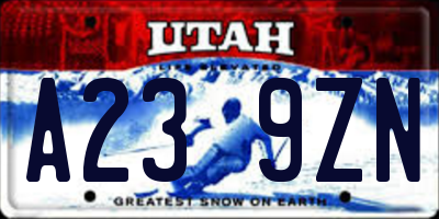 UT license plate A239ZN