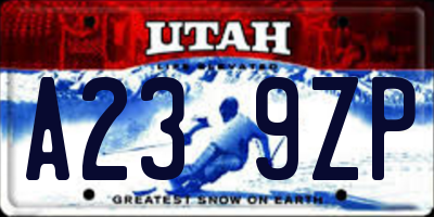 UT license plate A239ZP