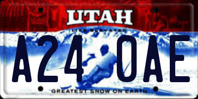 UT license plate A240AE