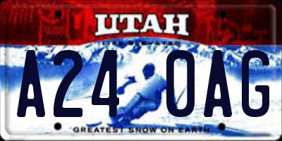 UT license plate A240AG