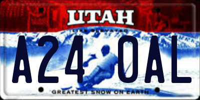 UT license plate A240AL
