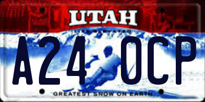 UT license plate A240CP