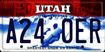 UT license plate A240ER