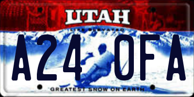 UT license plate A240FA