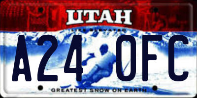 UT license plate A240FC