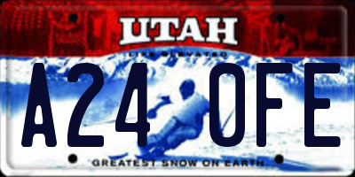 UT license plate A240FE