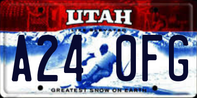UT license plate A240FG