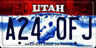 UT license plate A240FJ