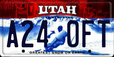 UT license plate A240FT