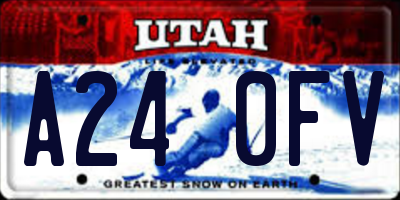 UT license plate A240FV