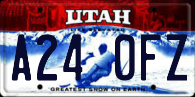 UT license plate A240FZ