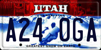 UT license plate A240GA