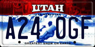 UT license plate A240GF