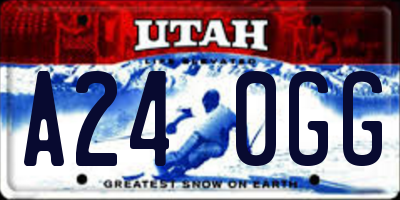 UT license plate A240GG