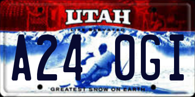 UT license plate A240GI