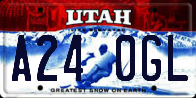 UT license plate A240GL