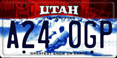 UT license plate A240GP