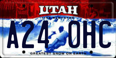 UT license plate A240HC