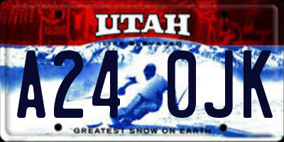 UT license plate A240JK