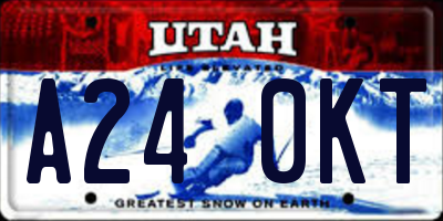 UT license plate A240KT