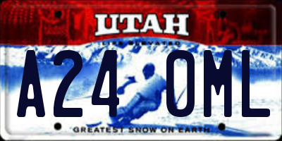 UT license plate A240ML